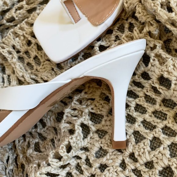 NEW🔥Square Open Toe Thong Heel Slide Sandal Mules - Picture 5 of 5